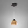 Image de Suspension LED Bover Drep S/01, ambre, verre, 2 700 K