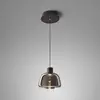 Image de Suspension LED Bover Drep S/01, gris fumé, verre, 2 700 K