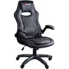 Image de Racing BERGNER | Chaise Gaming | Chaise de Bureau Ergonomique | Accoudoirs rembourrés et réglables | Motif en Losange | Mécanisme d'inclinaison | Similicuir | Noir - Gris