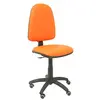 Image de Piqueras y Crespo Chaise Ayna Simili Cuir Orange Roues parquet