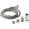 Image de Jandei - Kit de suspension universel, 4 câbles en acier de 1 mètre, avec accessoires inclus (vis, chevilles, rondelles), pour l'installation de panneaux LED et autres produits de plafond