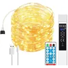 Image de JANDEI - Guirlande Micro LED, Bande Lumineuse avec Télécommande, Minuteur, Rechargeable par USB (Batterie 1800MA). Décoration intérieure et extérieure Fêtes, Noël (Lumière Chaude, 20 Mètres)