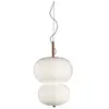 Image de Grok Ilargi - LED Globe Plafonnier Pendentif Blanc Mat Frêne Clair Phase Cut Gradation 39.5cm 3195lm 2700K