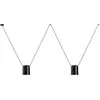 Image de Leds-C4 Attic - Suspension décorative au plafond noir mat 2x E27 / 75cm x 200cm