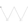 Image de Leds-C4 Attic - Suspension décorative au plafond blanc mat noir mat 2x E27 / 75cm x 200cm