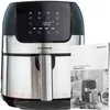 Image de InnovaGoods - Friteuse sans Huile Fryinn 3500, Cuisson Saine et Rapide avec Technologie Air Chaud 360º, 8 Programmes Polyvalents, Nettoyage Facile, Noir/Inox, 3,5L, Plastique Aluminium