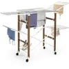 Image de InnovaGoods Étendoir Pliant Vertical Dreeyl à roulettes, 38 Barres, Capacité Élevée, Multi-Positions, Porte-Chaussures, Blanc