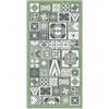 Image de Panorama Tapis Vinyle - Modèle Style Carreaux Ciments Vert 60x110 cm - Différentes Tailles - Deco Maison, Cuisine, Chambre et Exterieur