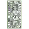 Image de Panorama Tapis Vinyle - Modèle Style Carreaux Ciments Vert 80x300 cm - Différentes Tailles - Deco Maison, Cuisine, Chambre et Exterieur