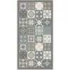 Image de Panorama Tapis Vinyle - Modèle Carreaux Ciments Bleu 80x200 cm - Différentes Tailles - Deco Maison, Cuisine, Chambre et Exterieur