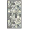 Image de Panorama Tapis Vinyle - Modèle Carreaux Ciments Cuisine Bleu 60x200 cm - Différentes Tailles - Deco Maison, Cuisine, Chambre et Exterieur