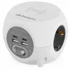 Image de REGLETA EN 4500 CON CARGA INALMBRICA/ 3 TOMAS DE CORRIENTE/ 2 USB A - 2 USB TIPO C/BLANCA Y GRIS ORBEGOZO