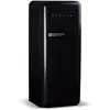 Image de CREATE / RETRO FRIDGE 150 SILVER/Réfrigérateur noir avec poignée argent et congélateur 281L / 102W, faible consommation, 150 cm, 3 étagères, régulateur de température, 60x60x150 cm