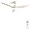 Image de CREATE / WINDSAIL/Ventilateur de plafon avec lumière et avec télécommande blanc / 90W, Ø163 cm, silencieux, 3 vitesses, minuterie, moteur AC