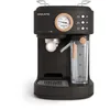 Image de CREATE / THERA RETRO PRO/Machine à espresso semi-automatique Noir / 20 bar, bac à lait, égouttoir, deux becs verseurs, capacité 1,5l, pour café moulu, 1250W