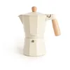 Image de CREATE / THERA MOKA RETRO/Cafetière italienne blanc cassé/Capacité de 9 tasses, aluminium, 450 ml, soupape de sécurité, compatible avec cuisinières à gaz, électriques ou vitrocéramiques
