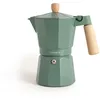 Image de CREATE / THERA MOKA RETRO/Cafetière italienne vert sauge/Capacité de 9 tasses, aluminium, 450 ml, soupape de sécurité, compatible avec cuisinières à gaz, électriques ou vitrocéramiques