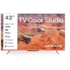 Image de CREATE / TV Color Studio/Téléviseur Smart TV QLED 4K 43" Brique/Écran antireflet, Finition Mate, contrôle Vocal, capteur de luminosité, Dolby Atmos, Low Blue Light & Flicker Free, HDMI TM