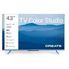 Image de CREATE / TV Color Studio/Téléviseur Smart TV QLED 4K 43" Bleu Cobalt/Écran antireflet, contrôle Vocal, capteur de luminosité, Dolby Atmos, Low Blue Light & Flicker Free, HDMI TM