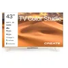 Image de CREATE / TV Color Studio/Téléviseur Smart TV QLED 4K 43" Sable/Écran antireflet, Finition Mate, contrôle Vocal, capteur de luminosité, Dolby Atmos, Low Blue Light & Flicker Free, HDMI TM