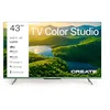 Image de CREATE / TV Color Studio/Téléviseur Smart TV QLED 4K 43" Vert Sauge/Écran antireflet, contrôle Vocal, capteur de luminosité, Dolby Atmos, Low Blue Light & Flicker Free, HDMI TM