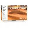 Image de CREATE / TV Color Studio/Téléviseur Smart TV QLED 4K 50" Sable/Écran antireflet, Finition Mate, contrôle Vocal, capteur de luminosité, Dolby Atmos, Low Blue Light & Flicker Free, HDMI TM