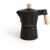 Image de CREATE / THERA MOKA RETRO/Cafetière italienne avec adaptateur induction noire/Capacité de 6 tasses, aluminium, 350 ml, compatible avec cuisinières à gaz, électriques, vitrocéramiques ou induction