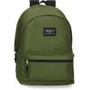 Image de Pepe Jeans Aris Sac à dos pour ordinateur portable double compartiment 15,6 pouces 31 x 44 x 17,5 cm Sac à dos scolaire Polyester by Joumma Bags, Vert foncé, Sac à dos