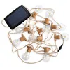 Image de ALLEGRA-Guirlande lumineuse solaire & rechargeable d'extérieur 10 lumières LED Jute New Garden