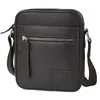 Image de Lois - Sacoche Homme Bandouliere. Pochette Homme en cuir véritable élégante et compacte pour usage quotidien affaires loisirs style urbain, Marron