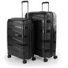 Image de JASLEN - Set De Bagages Léger Et Résistant avec Roues Pivotantes 360 Cadenas à Combinaison TSA Inclus Set De Valises Rigides polypropylène Ensemble Valise., Noir