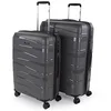 Image de JASLEN - Set De Bagages Léger Et Résistant avec Roues Pivotantes 360 Cadenas à Combinaison TSA Inclus Set De Valises Rigides polypropylène Ensemble Valise., Brun métallique