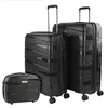 Image de JASLEN - Set De Bagages Léger Et Résistant avec Roues Pivotantes 360 Cadenas à Combinaison TSA Inclus Set De Valises Rigides polypropylène Ensemble Valise. avec Trousse de Toilette, Noir