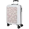 Image de SKPAT - Valise Moyenne - Valise Rigide. Valise a Roulette. Valise Soute Avion - Valise De Voyage Résistante en Polycarbonate - Valise Ultra Légère, Cadenas à Combinaison, Marguerites Blanc-Rose