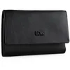 Image de Lois - Porte-Monnaie Femme Petit Format - Porte-Monnaie Homme Cuir - Porte-Monnaie Multipoches - Porte-Clés Original. Porte Cles, Noir