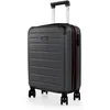 Image de JASLEN - Valise Cabine 55x40x20 Rigide Légère à Roulette 4 Roues Pivotantes avec Cadenas à Combinaison Extensible. Bagage Cabine Idéal pour Voyager en Avion Petite Valise Compacte Compatible ave, Noir