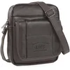 Image de Lois - Sacoche Homme Bandouliere. Pochette Homme en cuir véritable élégante et compacte pour usage quotidien affaires loisirs style urbain, Marron