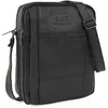 Image de Lois - Sacoche Homme Bandouliere. Pochette Homme en cuir véritable élégante et compacte pour usage quotidien affaires loisirs style urbain, Noir