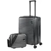 Image de JASLEN - Valise Rigide Grande Taille 158 cm - Bagage Soute 23 kg Solide ABS - Trolley Valise Moyenne Avec trousse de toilette - Bagage Taille Moyenne. Cadenas à Combinaison TSA. Valise Ext, Anthracite