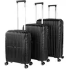 Image de JASLEN - Set De Bagages Léger Et Résistant avec Roues Pivotantes 360 Cadenas à Combinaison Inclus Set De Valises Rigides polypropylène Ensemble Valise., Noir