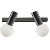 Image de Applique murale double salle de bain double LEDS C4 Mist Noir métallisé E14