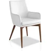 Image de Angel Cerdá   Chaise de Salle à Manger Rembourrée en Similicuir | Chaises de Salle à Manger Modernes, Design Minimaliste | 57 x 64 x 88 cm, Pieds en Bois de Frêne Couleur Noyer | Confortable