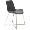 Image de Angel Cerda   Chaise de Salle à Manger Rembourrée en Tissu Gris | Chaises de Salle à Manger Modernes, Design Minimaliste et Élégant | 54 x 58 x 82 cm, Pieds en Acier Chromé | Confortable