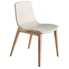 Image de Angel Cerdá   Chaise de Salle à Manger Rembourrée en Tissu Marron | Chaises de Salle à Manger Modernes, Design Minimaliste et Élégant | 60 x 48 x 78 cm, Pieds en Bois Noyer | Confortable