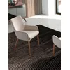 Image de Angel Cerda - Chaise beige/noyer - 5,5x60x48 cm OS