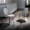 Image de Angel Cerda - Chaise de table de salle à manger gris/noir - 52x56x80 cm OS