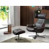 Image de Angel Cerda - Fauteuil pivotant inclinable avec accoudoirs au design moderne brun/gris anthracite - 37x88x85 cm OS