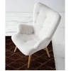 Image de Angel Cerda - Fauteuil tapissé avce capiton gris/noyer - 70x80x92 cm OS