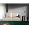 Image de Angel Cerda - Canapé en Cuir Taupe - 152x88x88 cm OS