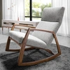 Image de Angel Cerda - Fauteuil à bascule gris/noyer - 68x90x96 cm OS